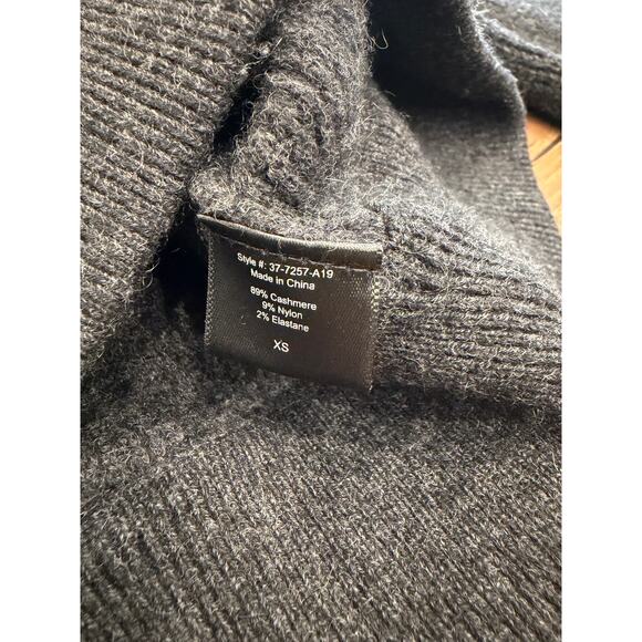 Jenni Kayne Cashmere Fisherman Ribbed Crewneck Sweater Heather Gray Size XS - Picture 6 of 8